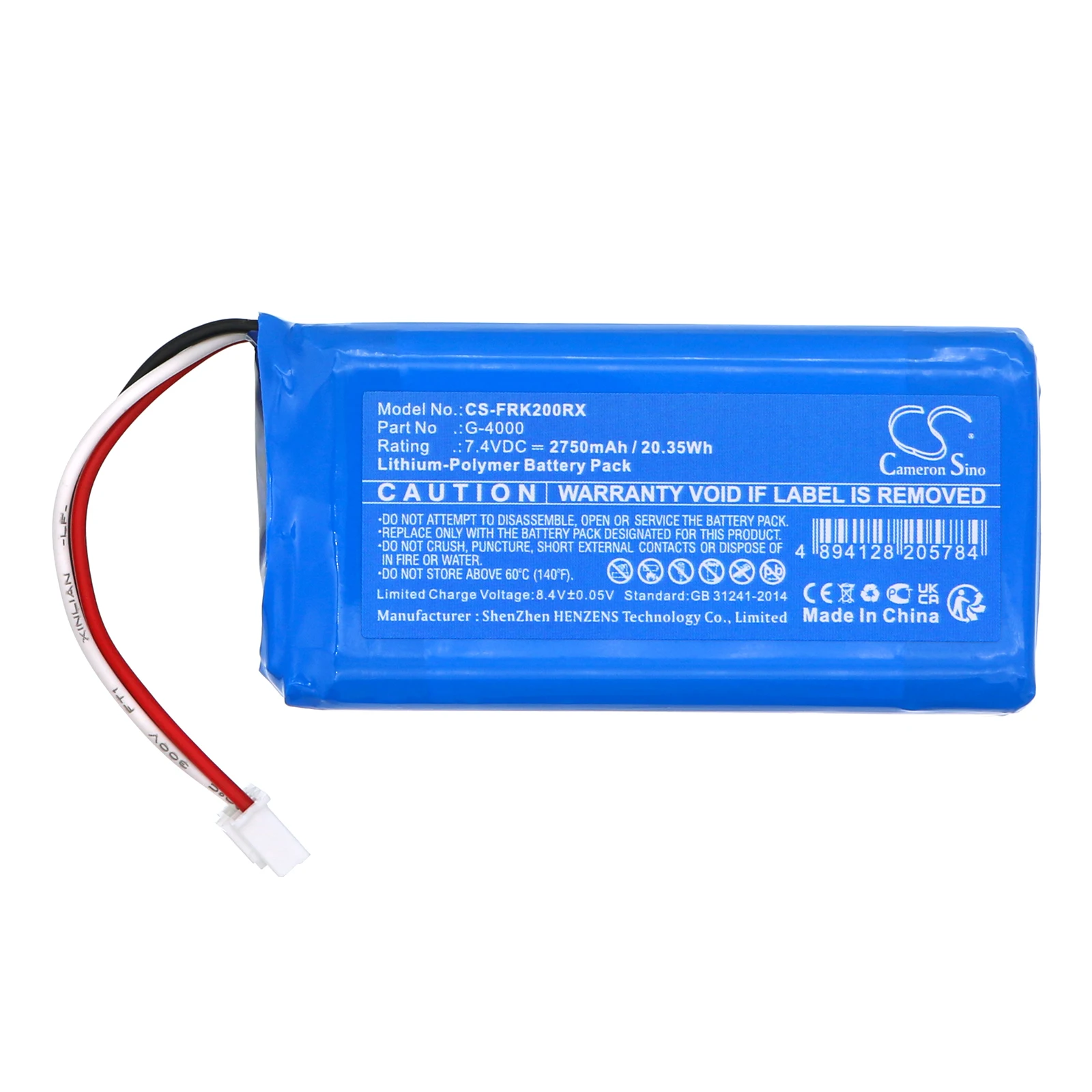 

2750mAh 7.4V 20.35Wh Remote Controller Li-Polymer Battery for FrSky G-4000 X20s X18SE X18XE Ethos Tandem X20 XE Transmitter