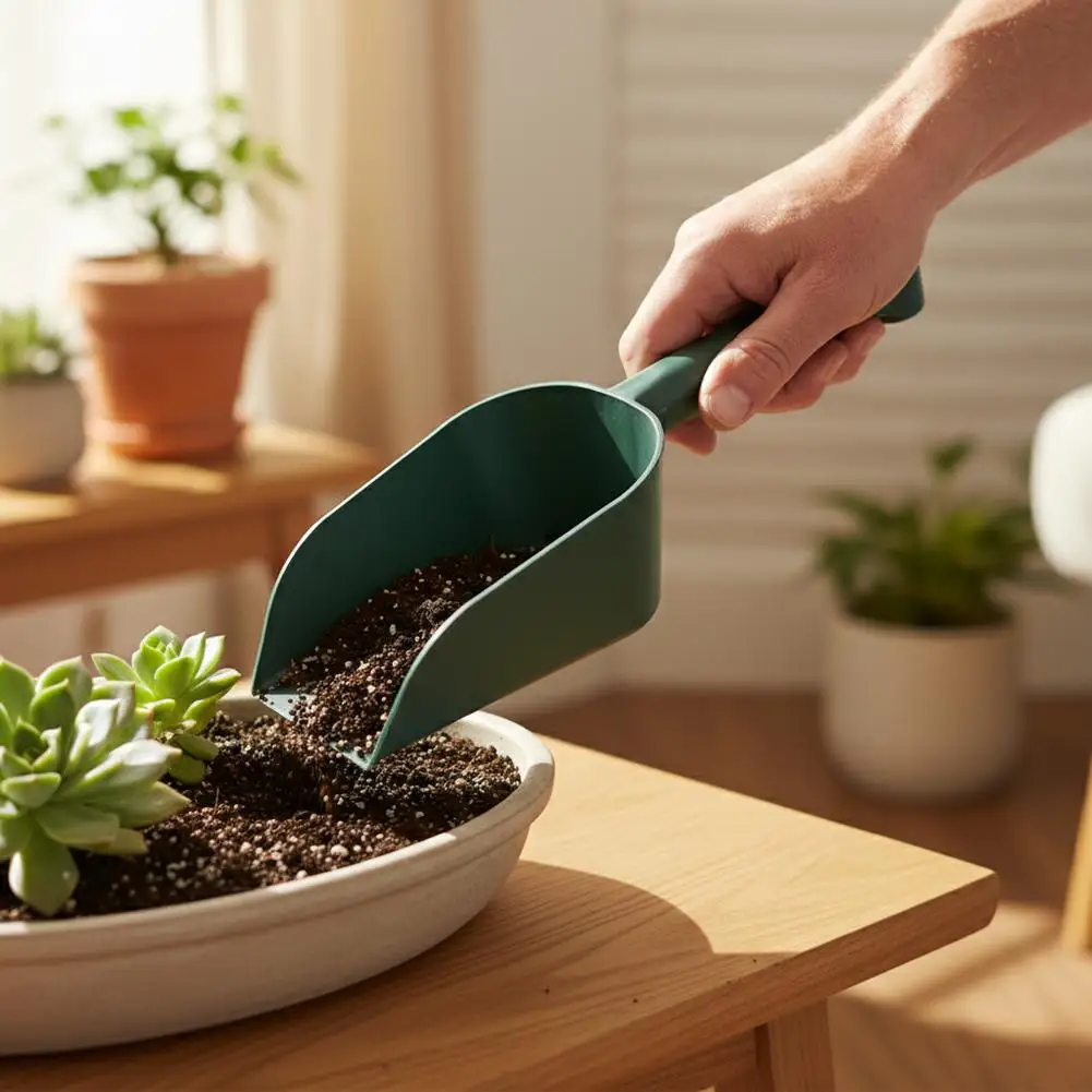 Thickened Plastic Small Shovel Portable Soil Shovel Spoons Handy Garden Scoop For Soil Compost Planting Re-Potting Digging Tools