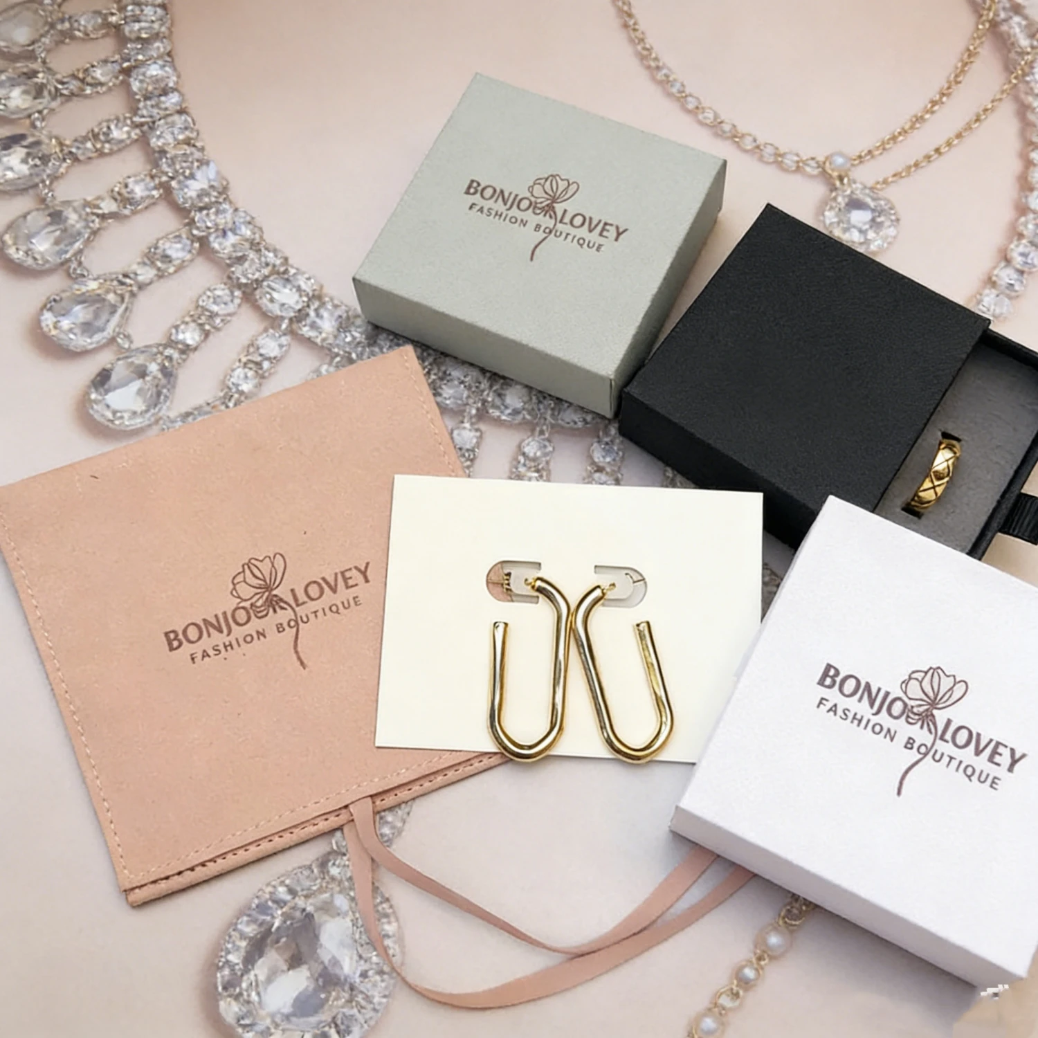 

20 шт. 9x9 см персонализированные подарочные коробки для украшений с нанесением логотипа, набор для упаковки ювелирных изделий