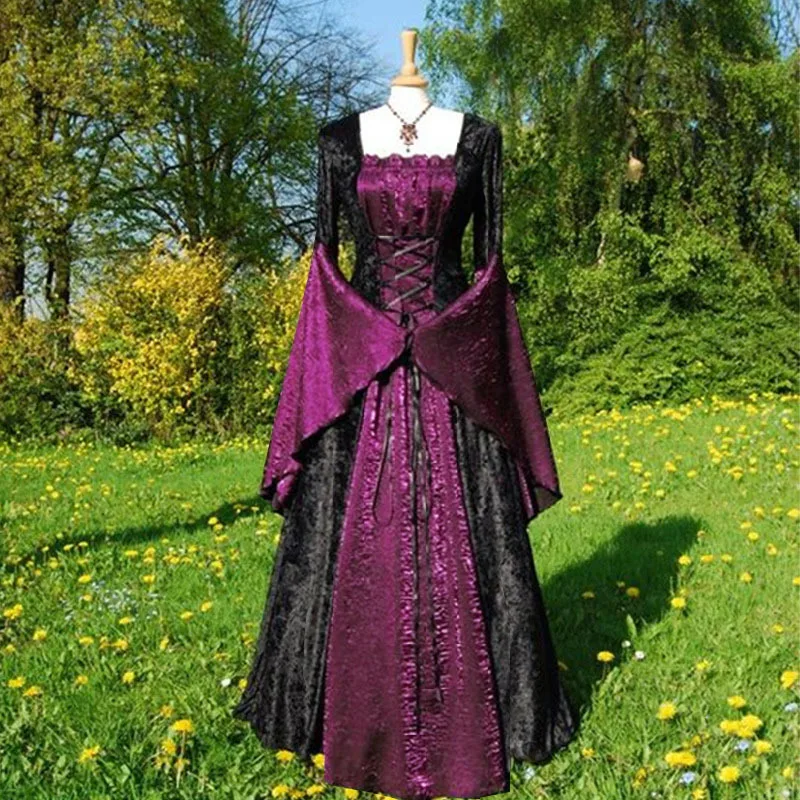 Robe médiévale européenne pour femme, reine, princesse, fête de mariage, robe formelle, Halloween, carnaval, cour, noble, palais, costume de cosplay