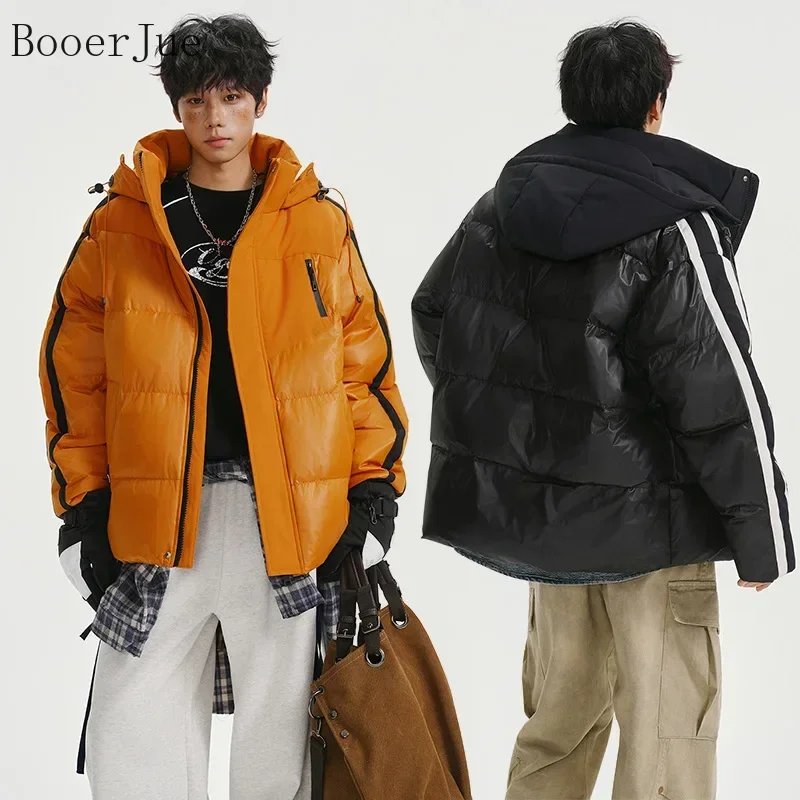 Unisex Versatile Style Winter Parka Coat Hooded Thickened Windproof Coldproof Daily Outdoor Wear Cycling Camping Climbing Sports