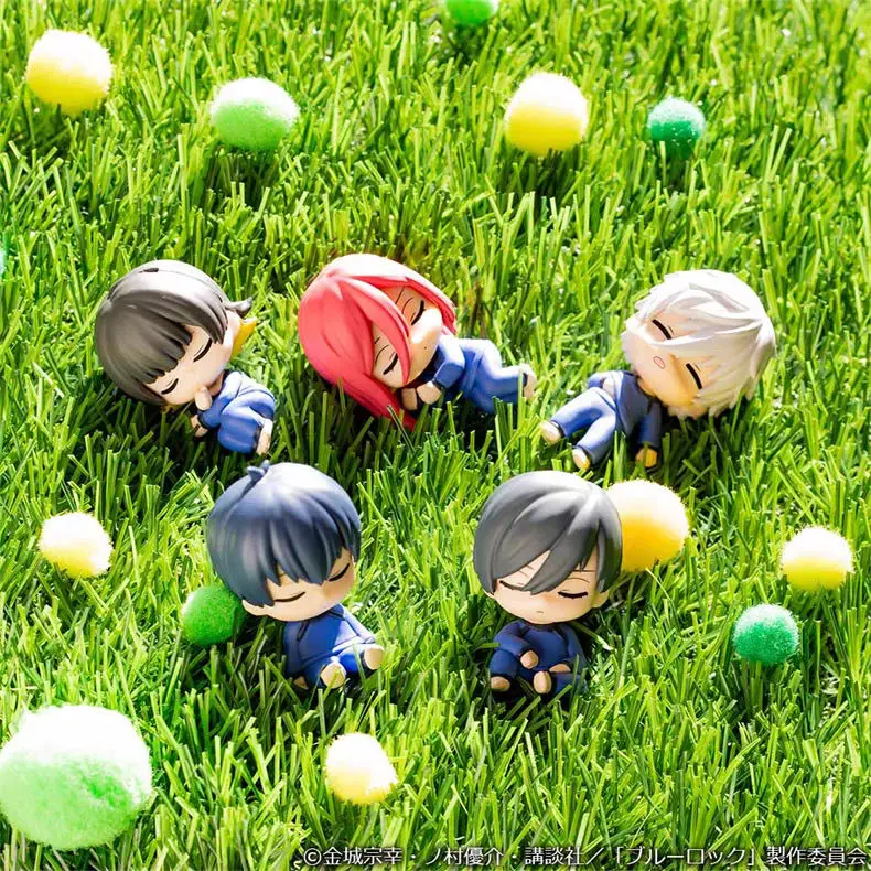 5PCS BLUE LOCK Isagi Yoichi Rin Itoshi Chigiri Hyoma Anime Figure Cosplay Action Figure Kawaii Figurine Pvc Ornament