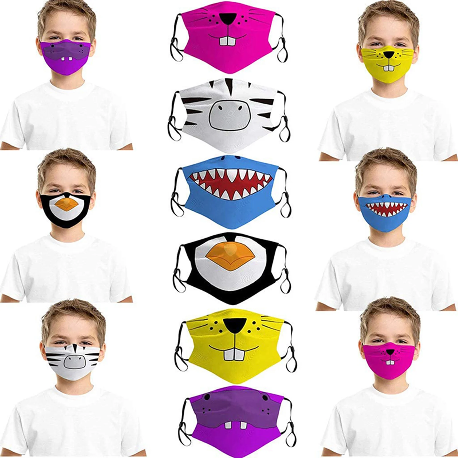 Halloween Theme Patterns Children Mask Breathable Lovely Design Kid Mask for School Boys and Cool Girls