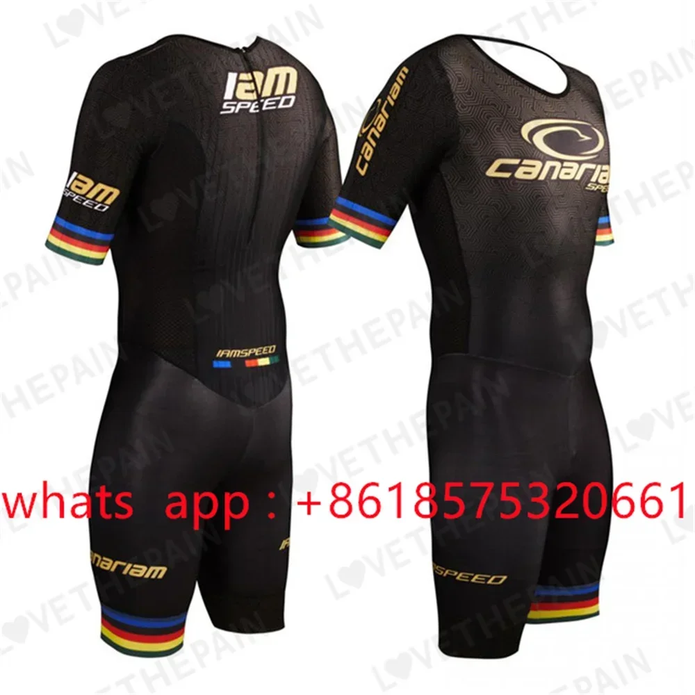 Skating Triathlon Skinsuit Breathable Men's Speedsuit Inline Roller Skate Sports Tights Suit Long Sleeve Quick Dry Jumpsuit