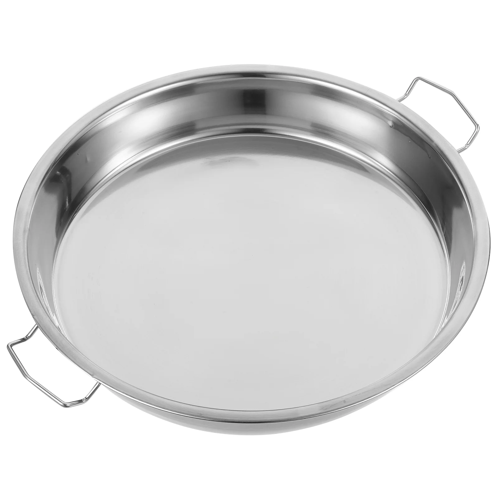 Liangpi Steamer Handle Dish Stainless Steel Plates Pans Dinner Saucepan Serving For Home Supplies Rice Roll Snack Tray Steaming