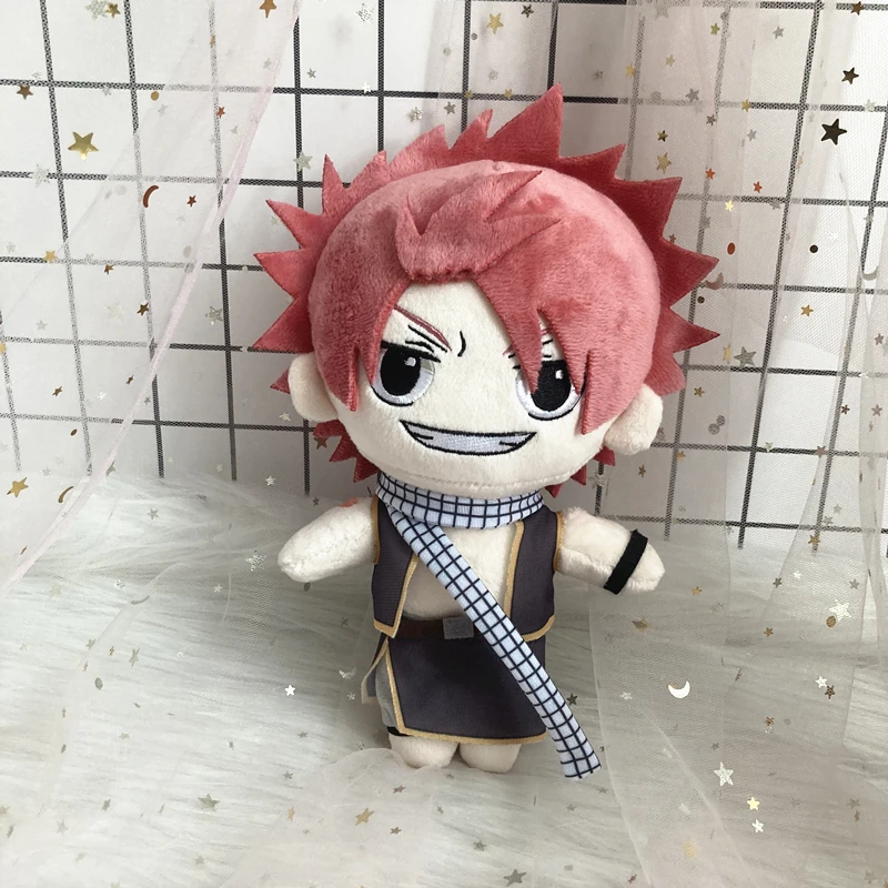 20cm Anime Fairy Tail Etherious Natsu Dragneel Plush Toy Soft Stuffed Cartoon Doll Gifts For Children