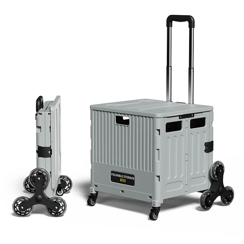 

Household multi-functional shopping cart, small pull cart, light and portable folding shopping cart, pull rod trailer, stall ca