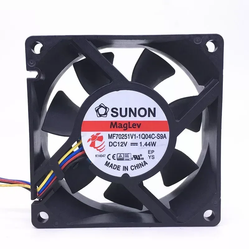 for Jianzhun MF70251V1-1Q04C-S9A 12V 7025 4-Wire PWM Temperature Control Speed Regulation Silent Chassis Fan