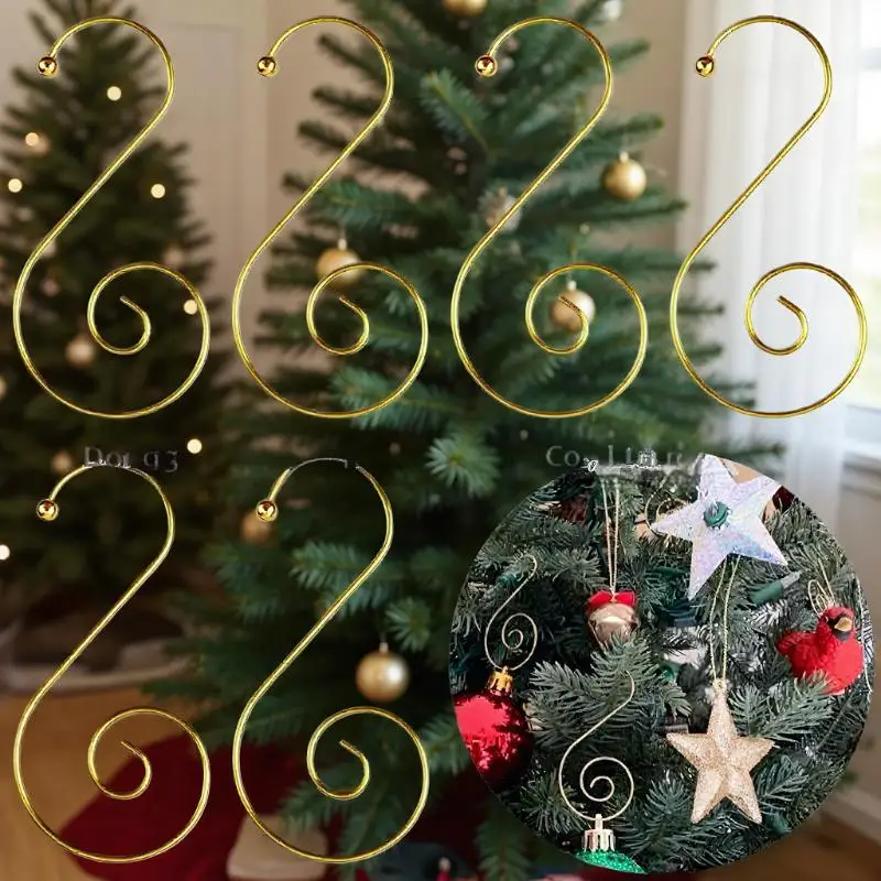 12/20 قطعة/المجموعة لوازم الحفلات عيد الميلاد الديكور شماعات السنانير شجرة عيد الميلاد هوك S على شكل خطاف معدني الأدوات في الهواء الطلق