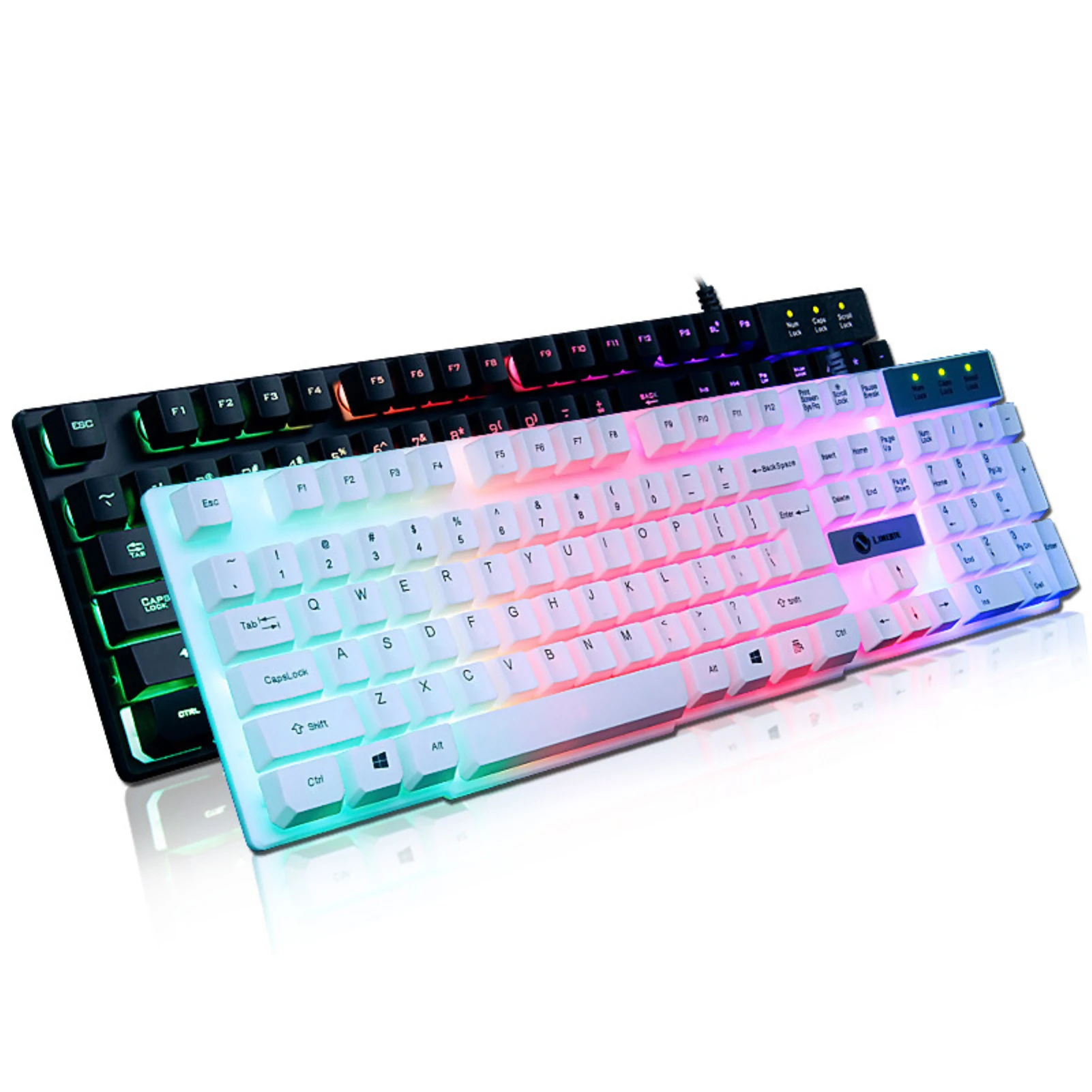 Keyboard Mechanical Wired Gaming Colorful Backlit Mechanical Medium Board Single Keyboard Gamer Keyboard For PC Laptop