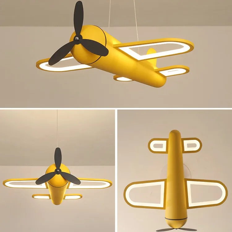 modern aircraft art chandelier for children modelo de lampadas de teto para quarto luzes led para criancas bebes meninos luzes coloridas do quarto eletrodomestico 01