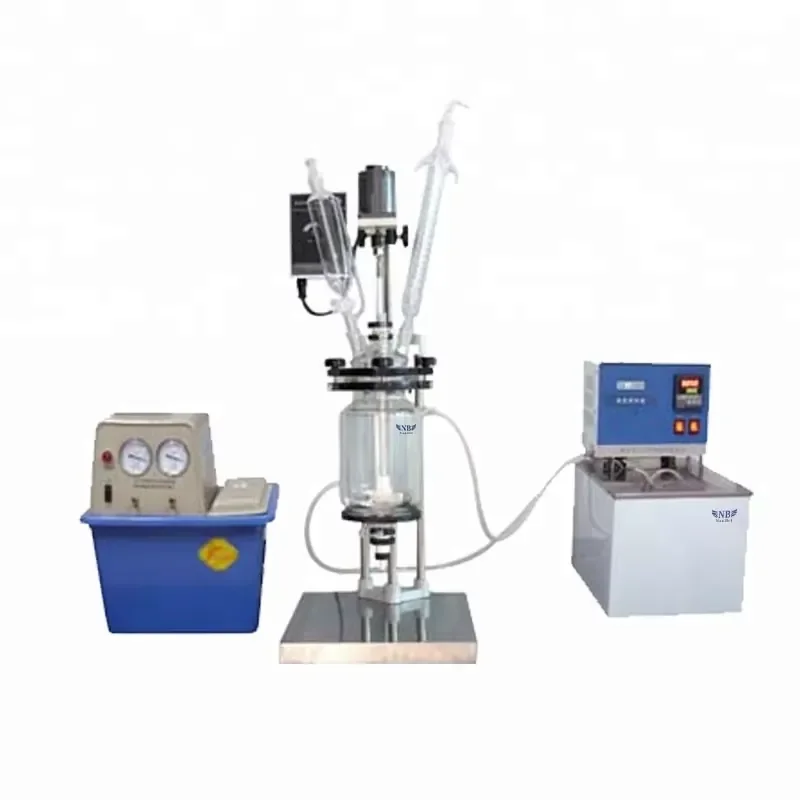 5L Double Wall Jacketed Glass Reactor Magnetic Stirring System Vacuum Design Resistant Lab Reaction Vessel