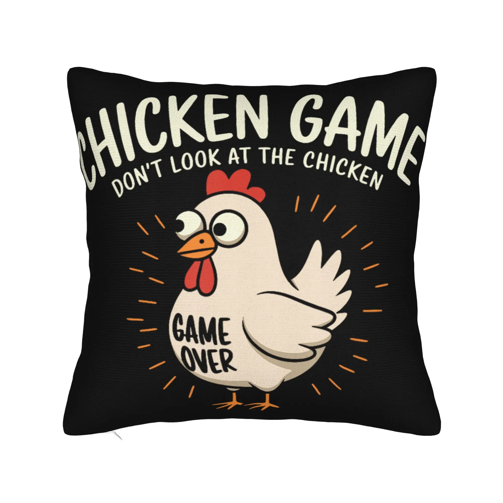 Decorative Pillow Covers Chicken Game Dont Look At The Chicken Product Car  Pillow Case Cover Drop Shipping Multiple Sizes