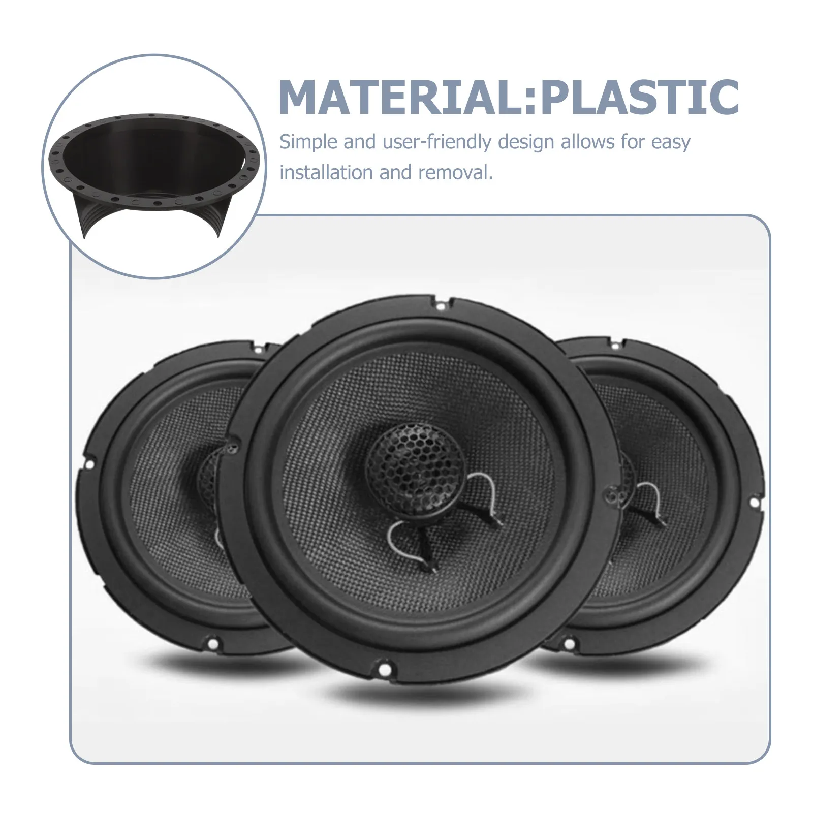 

2 шт. проставки для автомобильных динамиков, 65 дюймов, водонепроницаемые, прочные пластиковые адаптеры-кольца, надежная защита от дождя и пыли, быстрая установка