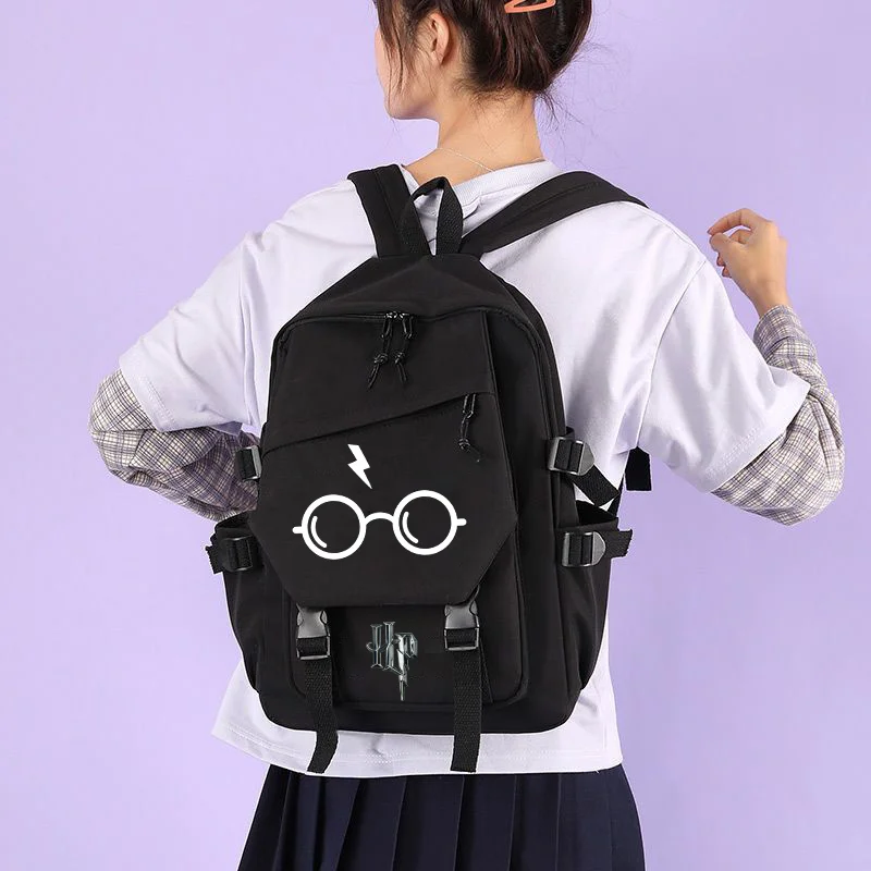 New Female Harris Glasses Women Backpack Waterproof Schoolbag HP for Student Female Girls Capacity Laptop Book Pack Mochilas