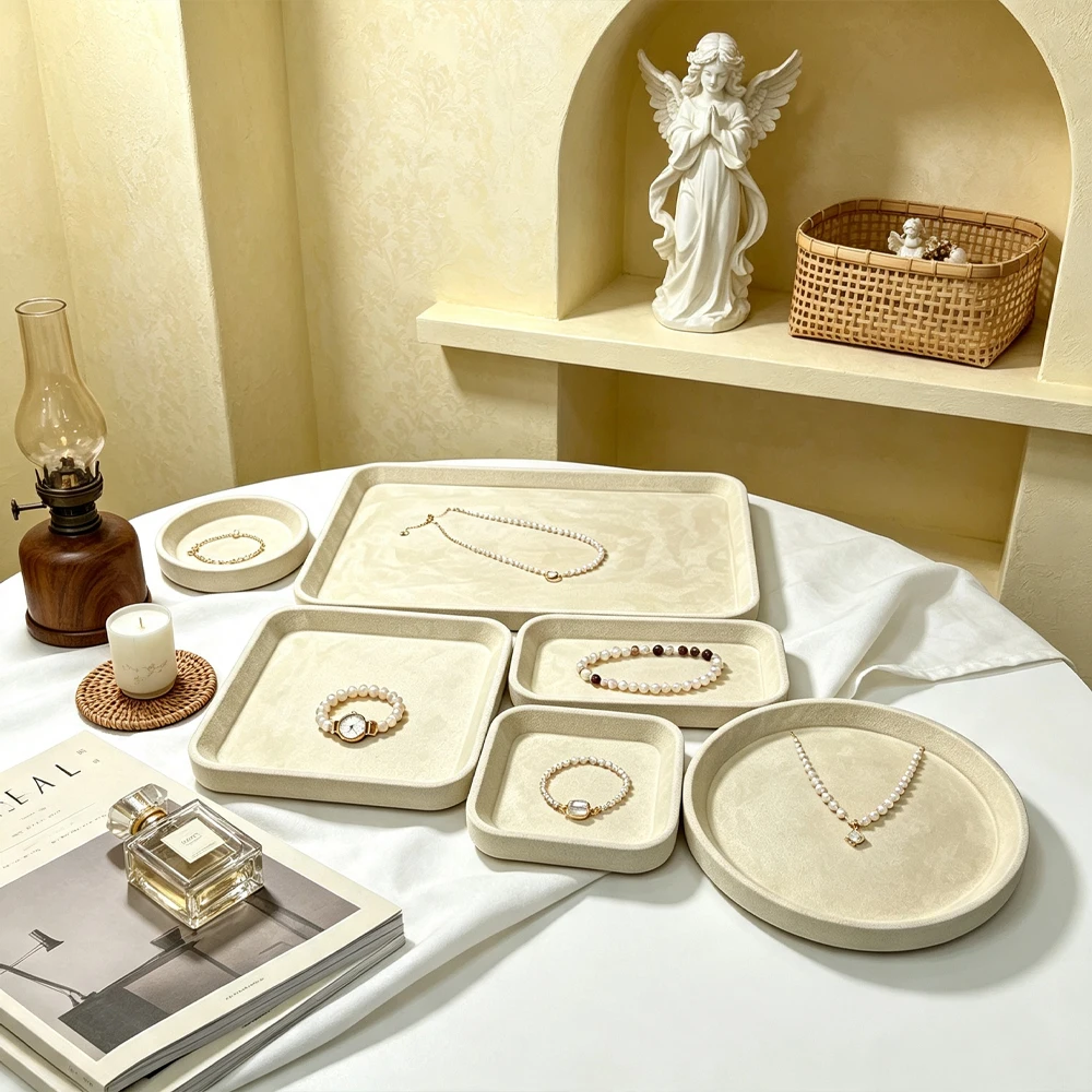 Jewelry and accessory storage, display and display trays in various sizes and specifications, which can be placed in drawers