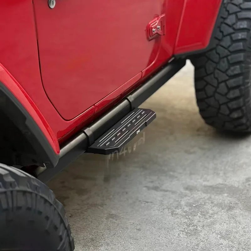 

Off Road 4x4 OMeries Aluminum Running Board Side Step JL 2 Door 2018-2025 with Rubicon OEM Side Bar