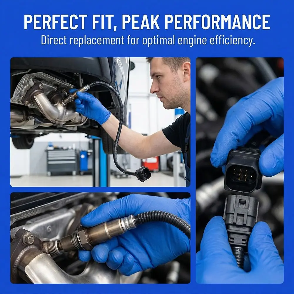 Universal Air Fuel Ratio Oxygen Lambda Sensor Versatile High Resolution Car Oxygen Sensor Metal Wide Measuring Range