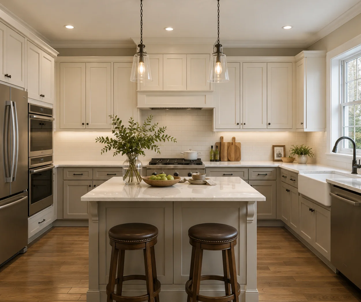 ji- Custom Modern European Integrated Kitchen Cabinets with MDF Particle Board & Optional Solid Wood Design