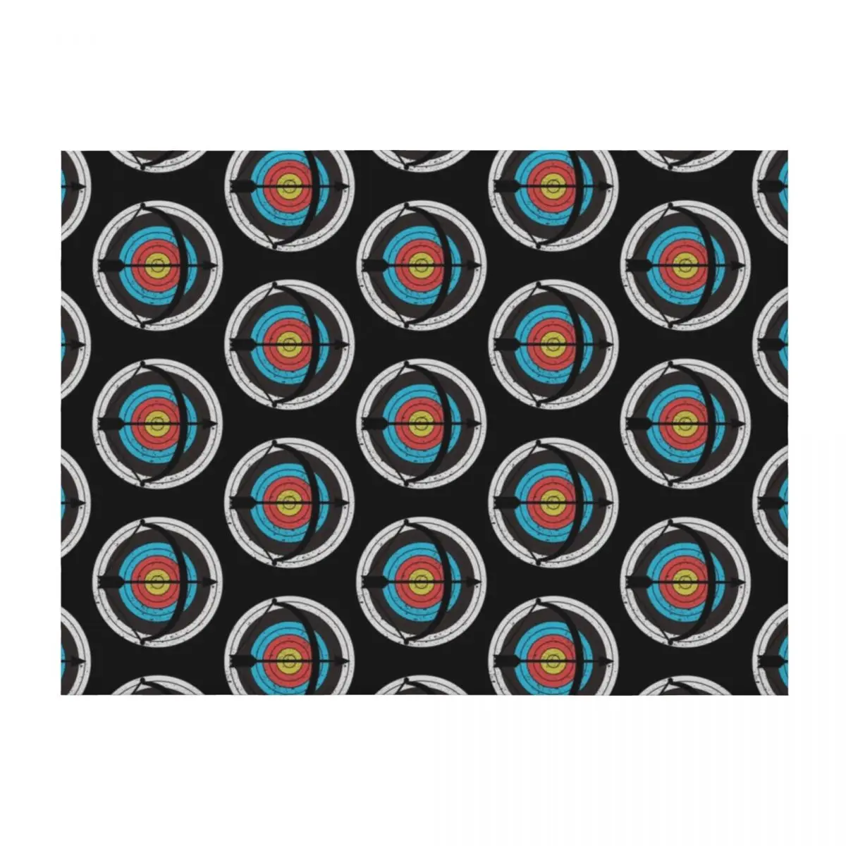 

VIntage Archery : Archer gift idea Throw Blanket for winter Plush wednesday Plaid Blankets