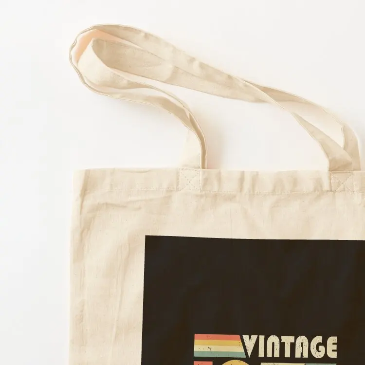 Vintage 1975, 50th Birthday Gift Distressed Design Tote Bag shopper bags Lady bag Big bag