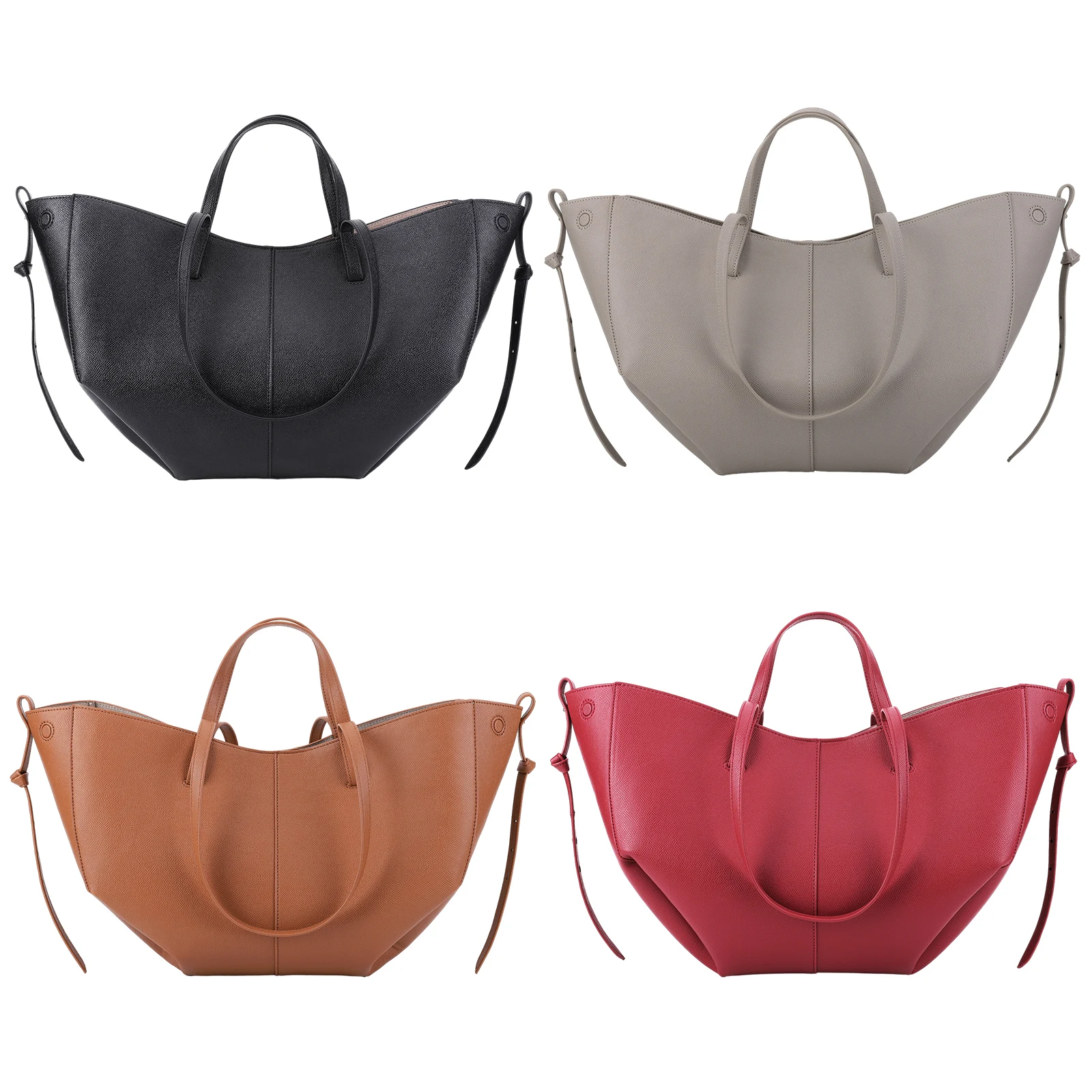 Borsa Tote retrò da donna borsa a tracolla elegante di grande capacità borsa per il tempo libero in pelle PU con Set di pochette abbinato