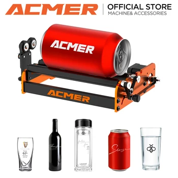 ACMER M2 laser rotary cylinder laser engraving Y-axis rotary cylinder cutting engraving cylindrical objects for 360° rotating boxes