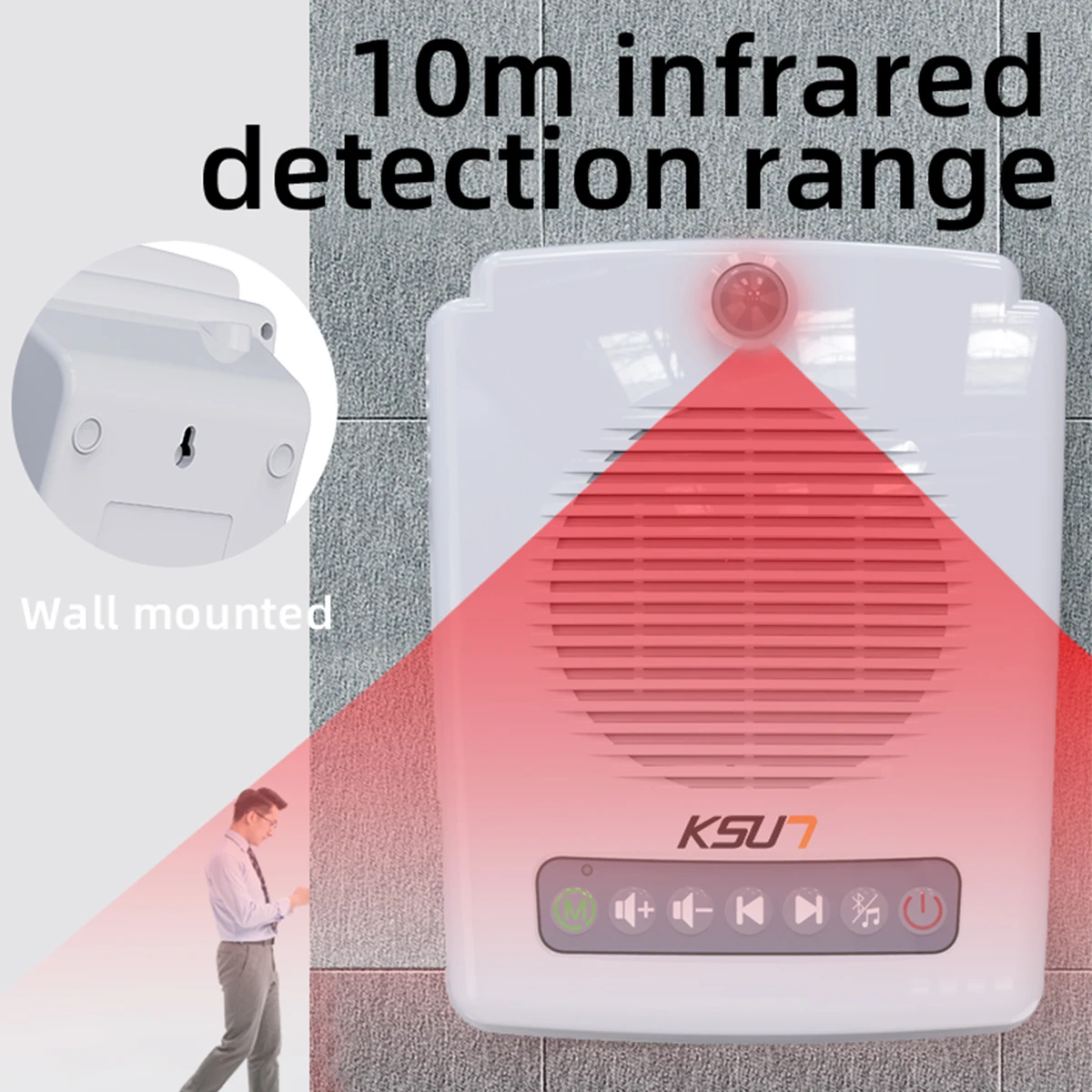KSUN SP5 壁掛けアンプスピーカー ポータブル無線機 Bluetoothスピーカー 学校 教室 会議室用