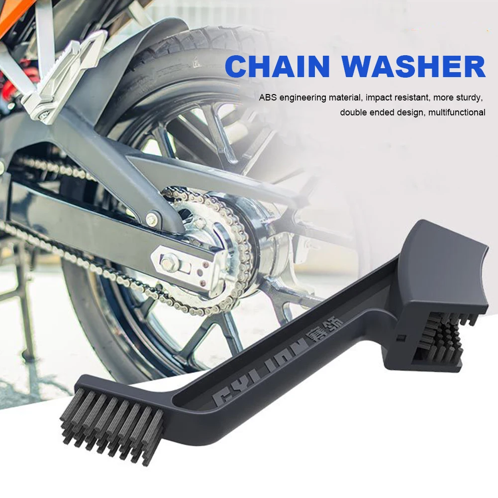 Motorcycle Mountain Bike Bicycle Scooter Double-end Chain Cleaning Brush Cycle Chain Detailing Brush Motorbike Chain Clean Tool