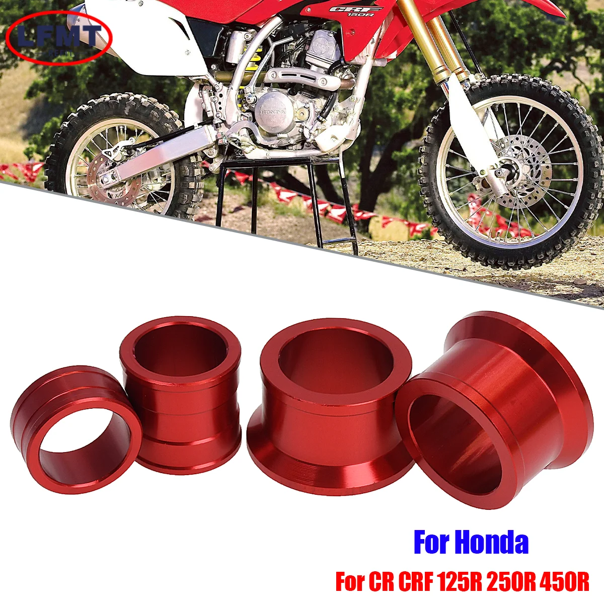 Für Honda CR CRF150R 250R 450X 450R 450RX Motorrad Vorder- und Hinterradnabenabstandshalter Gabelbuchse 2004 2005 2006 2007-2020 Dirt Bike