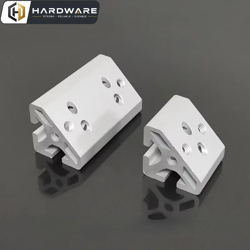 45 Degree Aluminum Profile Finishing Corner Fitting Bevel Support Angle ...