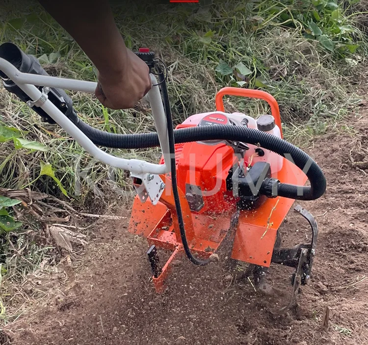 Micro-Tiller Cultivator Small Rotary Tiller Agricultural Gasoline Scarifier New Multi-Function Weeder