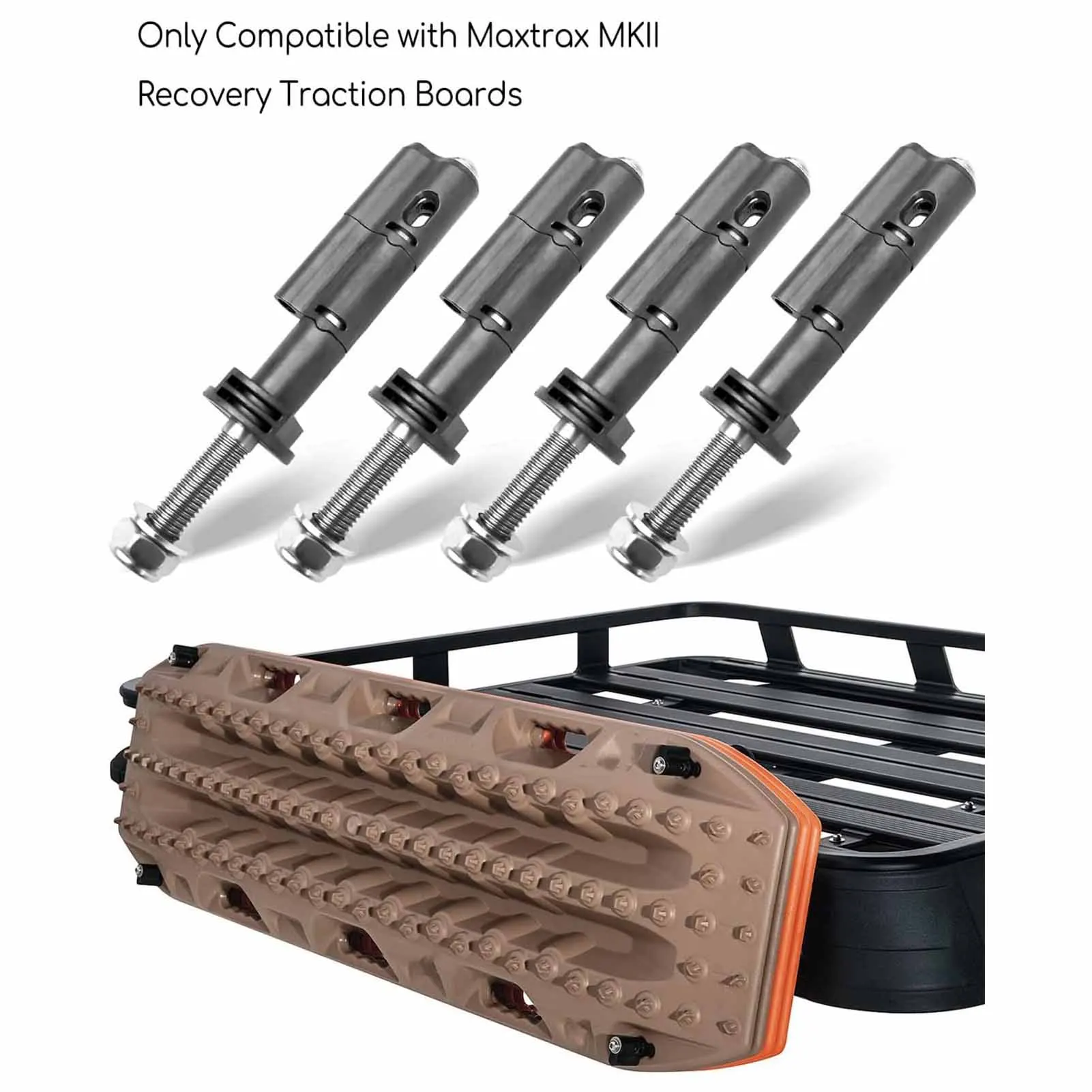 

4 шт. безопасный автомобильный монтажный штифт для MaxTrax MKII, тяговая доска для восстановления, набор запираемых кражных штифтов из нержавеющей стали