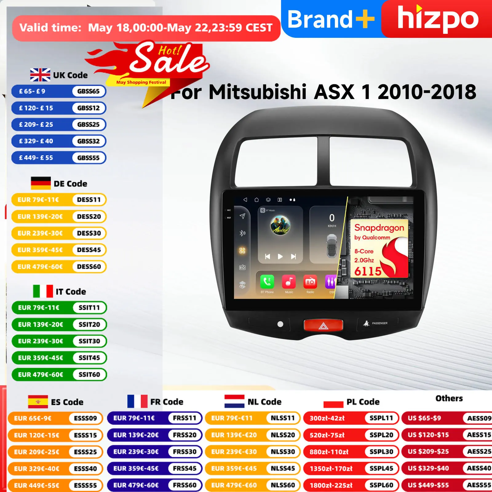 Hizpo 8Core Car Mul…