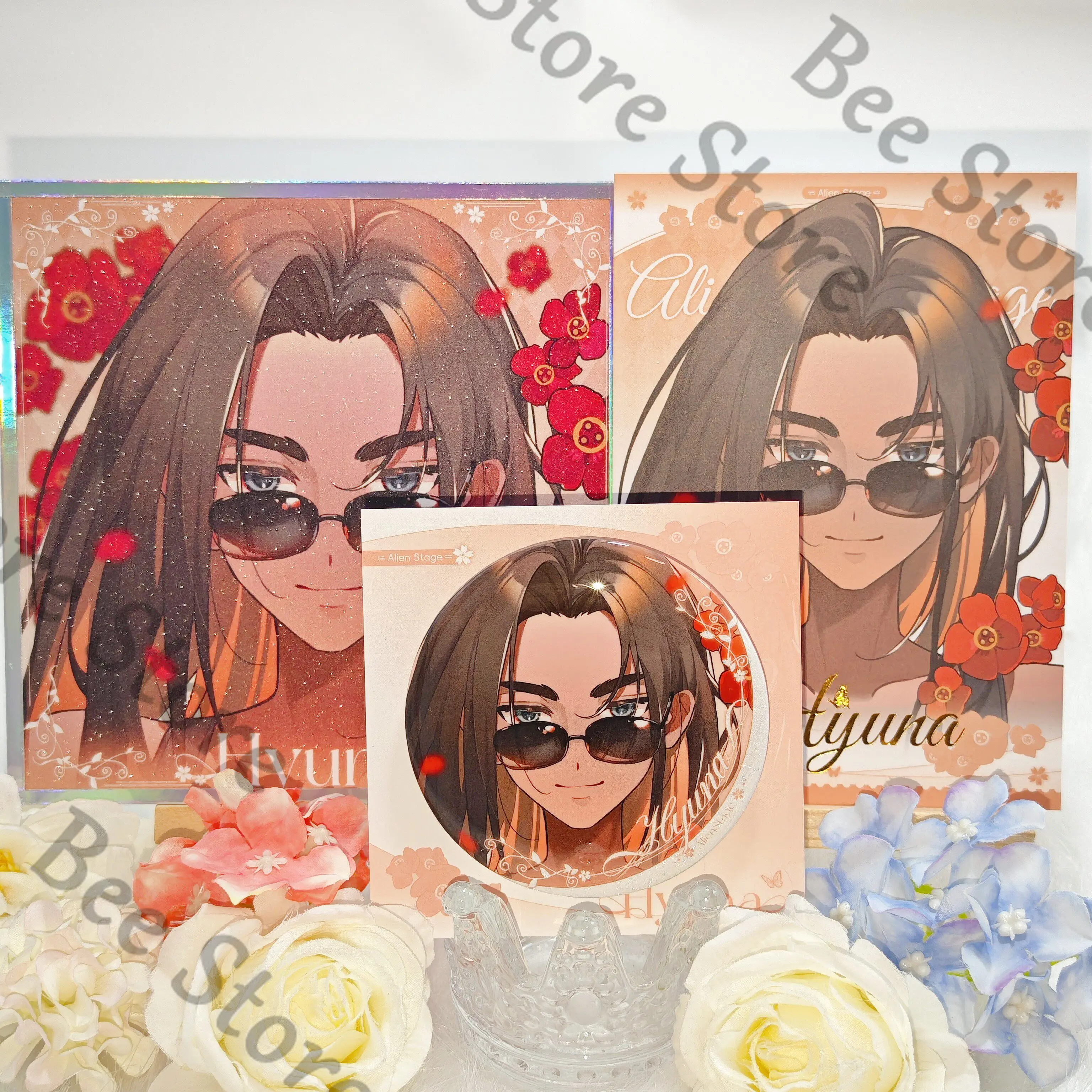 

Anime Alien Stage Sua Mizi Hyuna Cosplay Cartoon Doujin Merchandise Badge Color Paper Postcard Desktop Decoration Collection