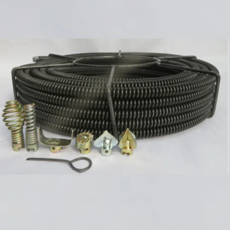 المنزلية 220 فولت آلة الانسداد الربيع 16 مللي متر سميكة كثيفة من خلال أنابيب سلك الصرف الصحي جهاز التجريف الملحقات لينة رمح Sp