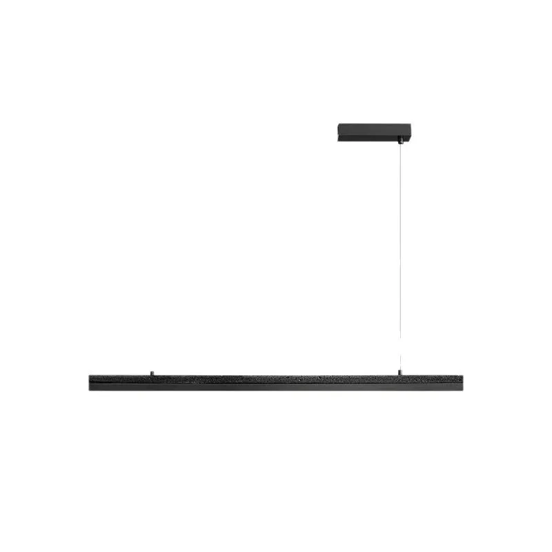

Italian minimalist black hole stone restaurant bar chandelier designer Nordic simple one-word long copper dining