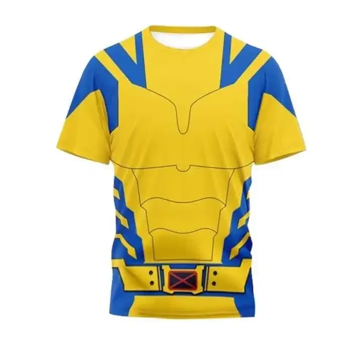 2024 Deadpool Wolverine T Shirt uomo 3 Costume adulto bambini estate manica corta supereroe formazione uniforme tuta Top Tee