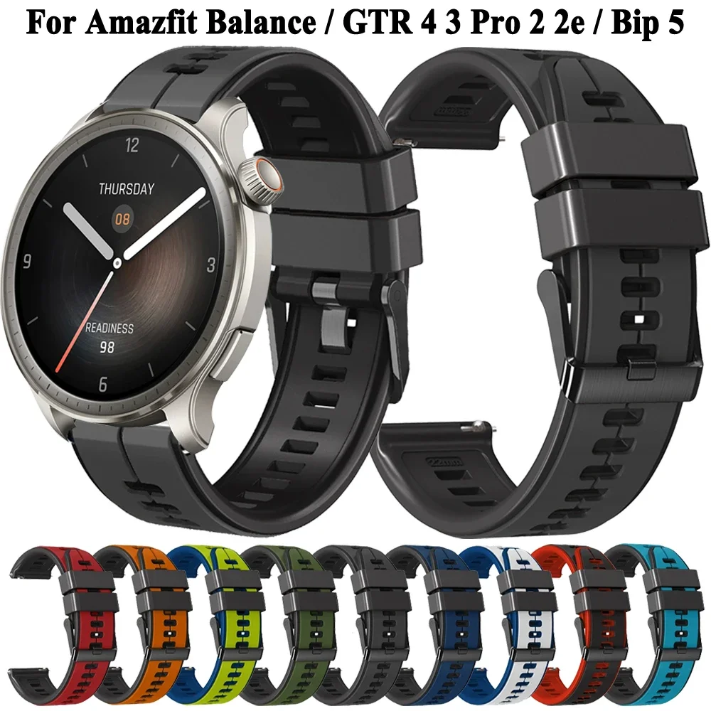 22mm Watch Band Strap Compatible witch Amazfit Balance Bip 5 Wristbands For Amazfit GTR 4 3 Pro 2 2e GTR 47mm Watchband Bracelet