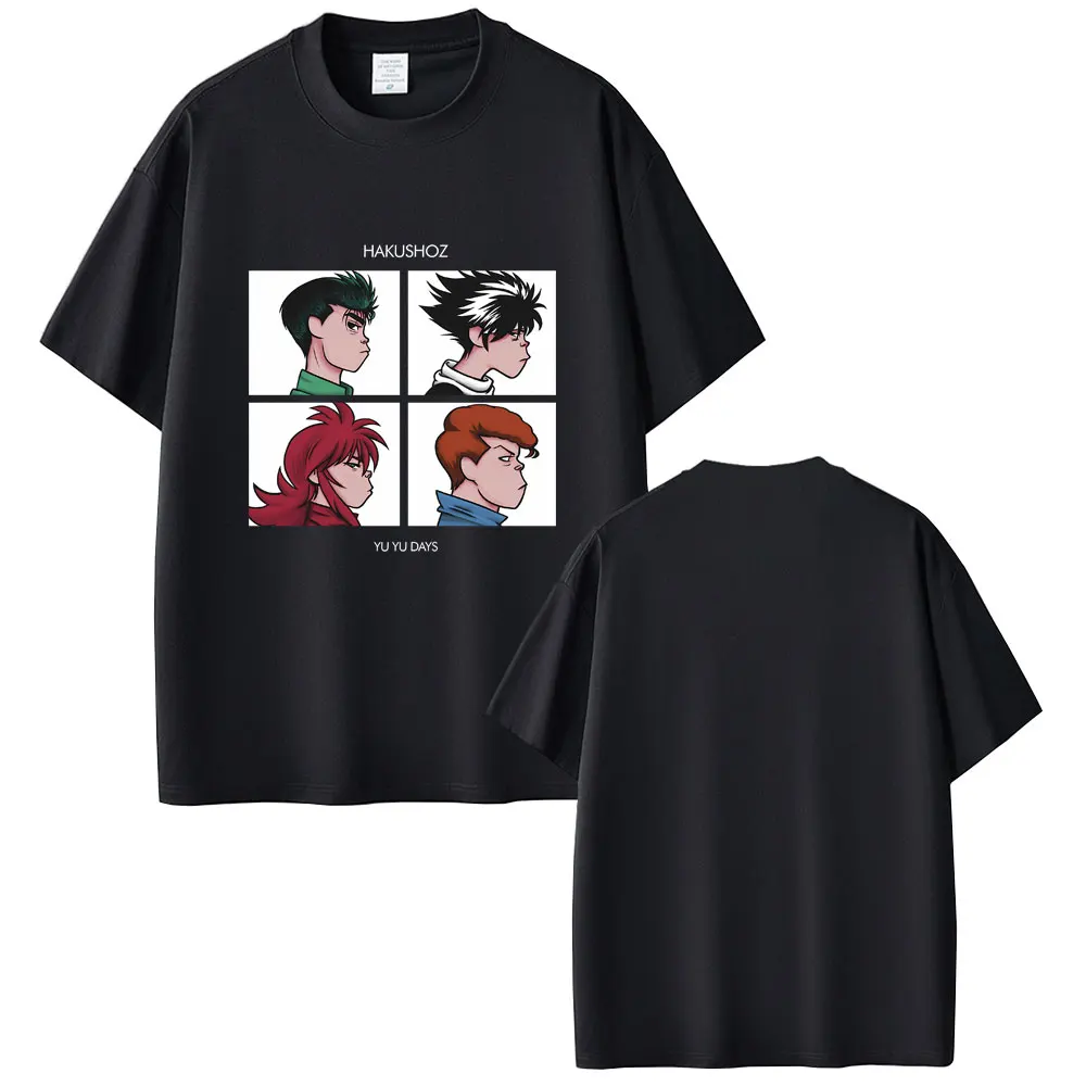 

Anime YuYu Hakusho Urameshi Yuusuke Kuwabara Kazuma Kurama Minamino Shuuichi Hiei T-shirt Men Women Casual Oversized T Shirts