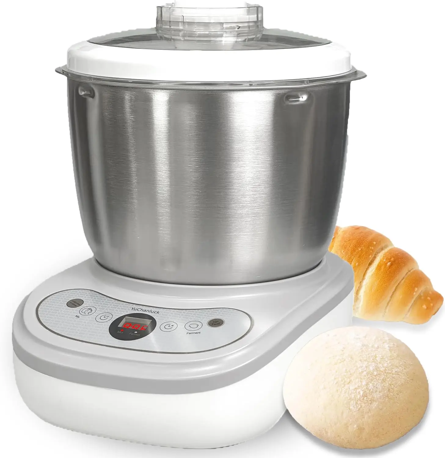 Mixer 7L Large Capacity Electric Dough Maker with Ferment Function for Baking Bread Dough&Pizza Dough - Dough whisk 304 St