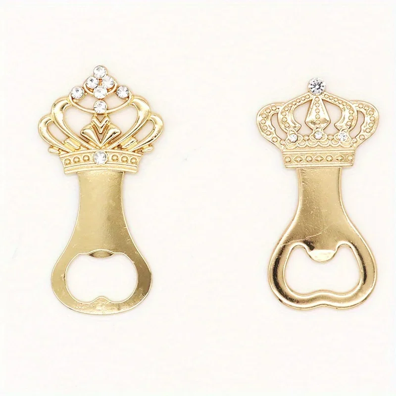 1/2Pcs Golden Beer Bottle Opener Crown Party Wedding Favors European American Personality Return Gift