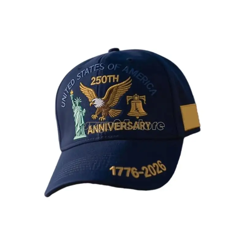 

4X7D Peddle& freedom– United States 250th Anniversary Hat, Unisex Adjustable Patriotic AccoladeRetro Washed Baseball Cap