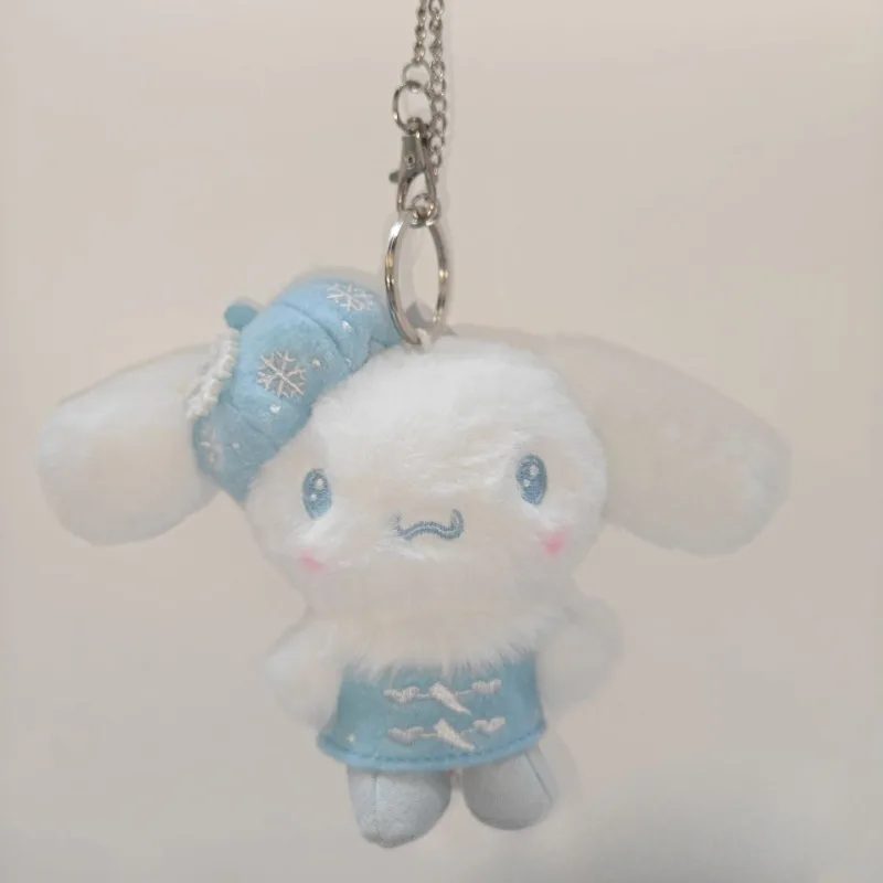 Baskenmütze Kuromi My Melody Cinnamoroll Sitzendes Plüschtier Schlüsselanhänger Weiche Stoffpuppe