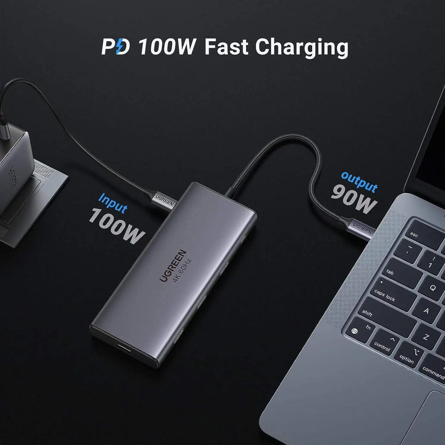 UGREEN Revodok Pro 109 USB C Hub 9 in 1 Docking Station10Gbps USB C 3.2 HDMI 100W Power Delivery SD/TF Card Reader for Computer