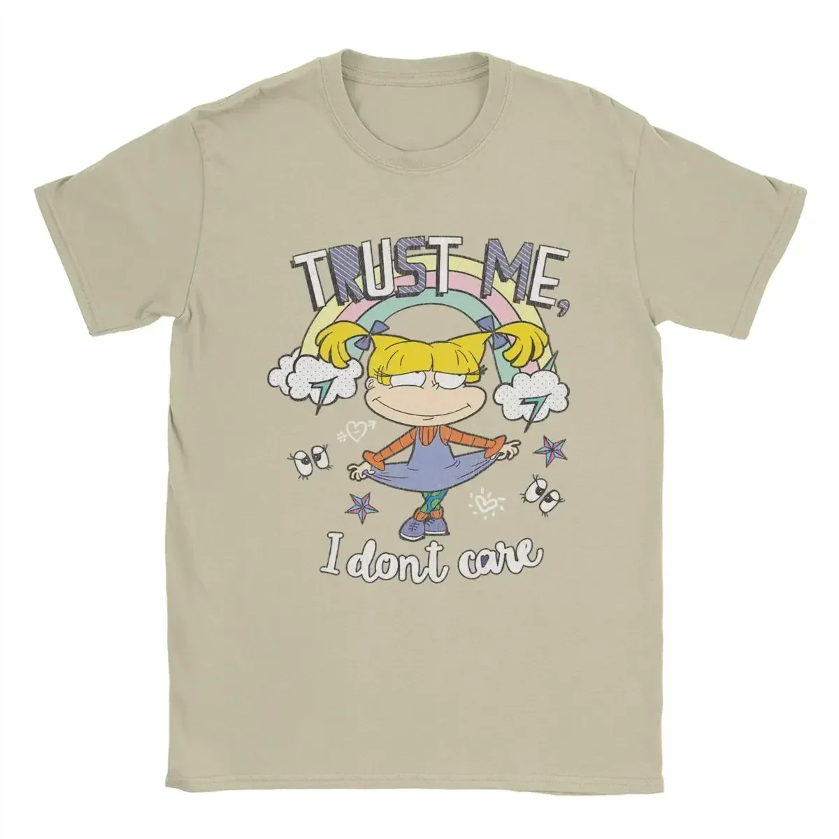 Trust Me I Dont Care Rugrat T Shirts for Men Cotton Funny T-Shirt Crewneck Tees Short Sleeve Clothes Big Size