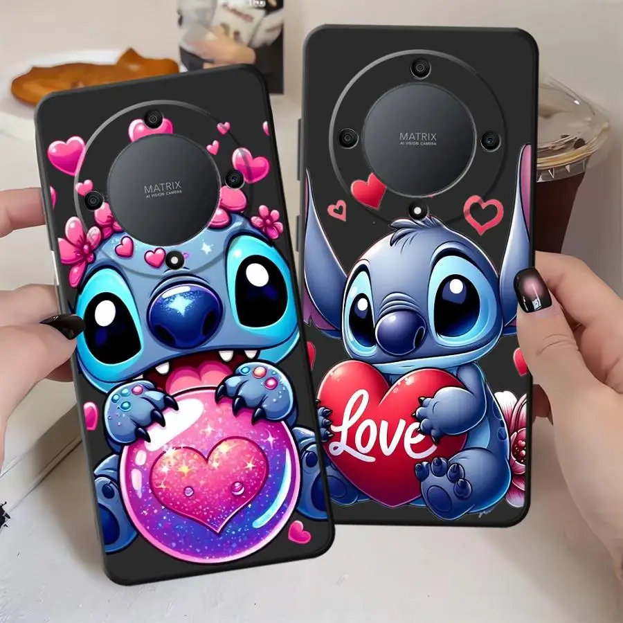 เคสสำหรับ Honor 70 X8 8X X9a X7 X7a 90 Lite X9c X9 ฝาหลังโทรศัพท์แบบนิ่ม ลายการ์ตูนดิสนีย์ สติทช์น่ารัก
