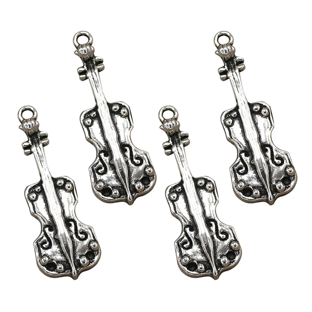 

20 шт., подвески в виде скрипки, подвески из сплава, аксессуары для изготовления ювелирных изделий своими руками для ожерелья, браслета, брелок, ремесленные проекты, ювелирные изделия, подвески