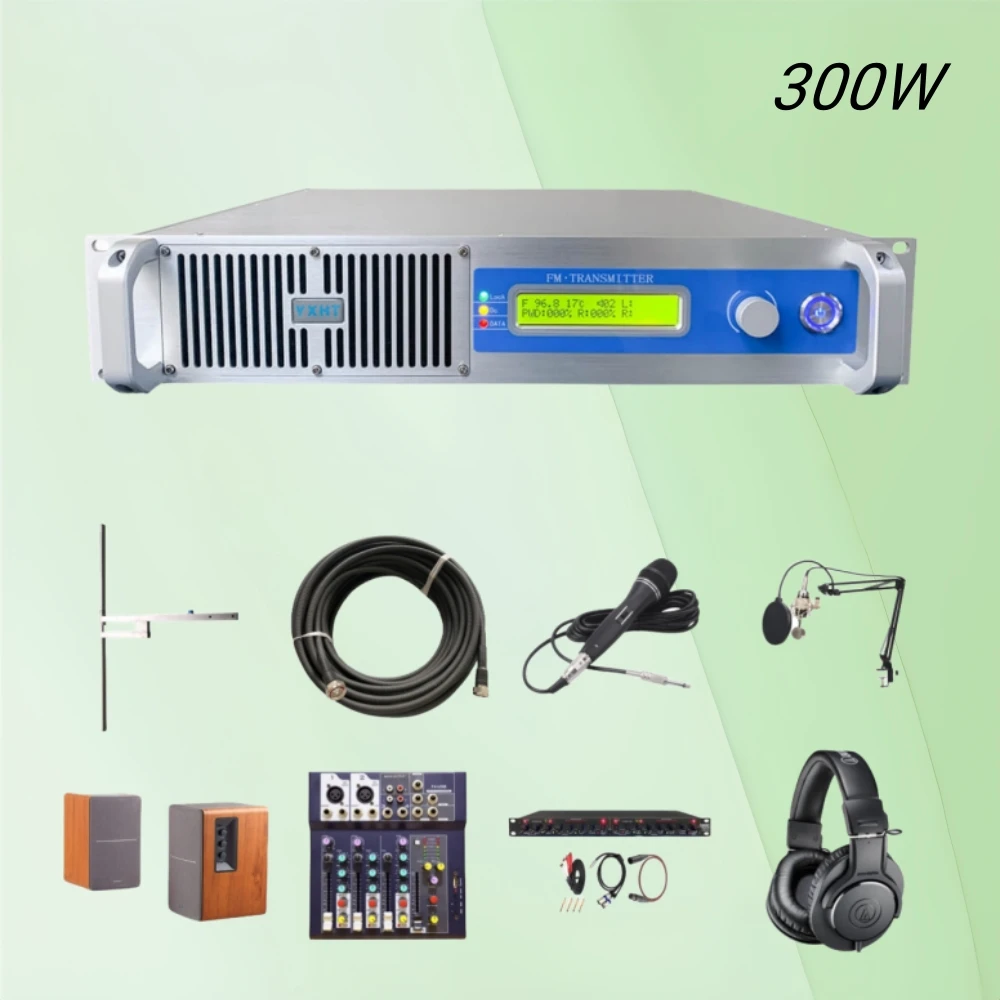 

HP- Elevate Your Broadcasts: YXHT-2 300W FM Transmitter with Complete 10-Piece Kit