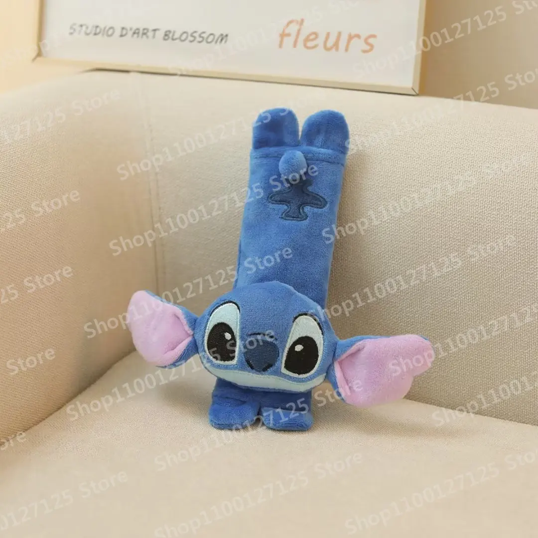 Disney Cartoon Stitch zagłówek samochodowy poduszka pod kark uniwersalne siedzenie osłona pasa bezpieczeństwa lędźwiowego akcesoria do wnętrz